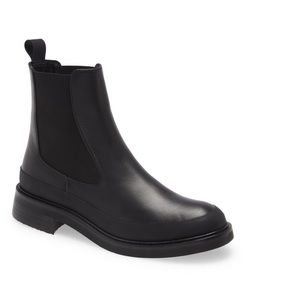 FRAME-Women's Le Holland Leather & Rubber ChelseaBlack Boots size 39 $598